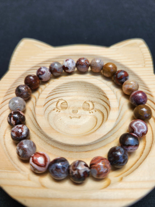 Mexican Agate Beaded Bracelet