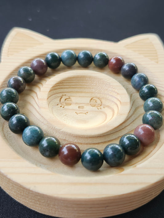 Indian Bloodstone Beaded Bracelet